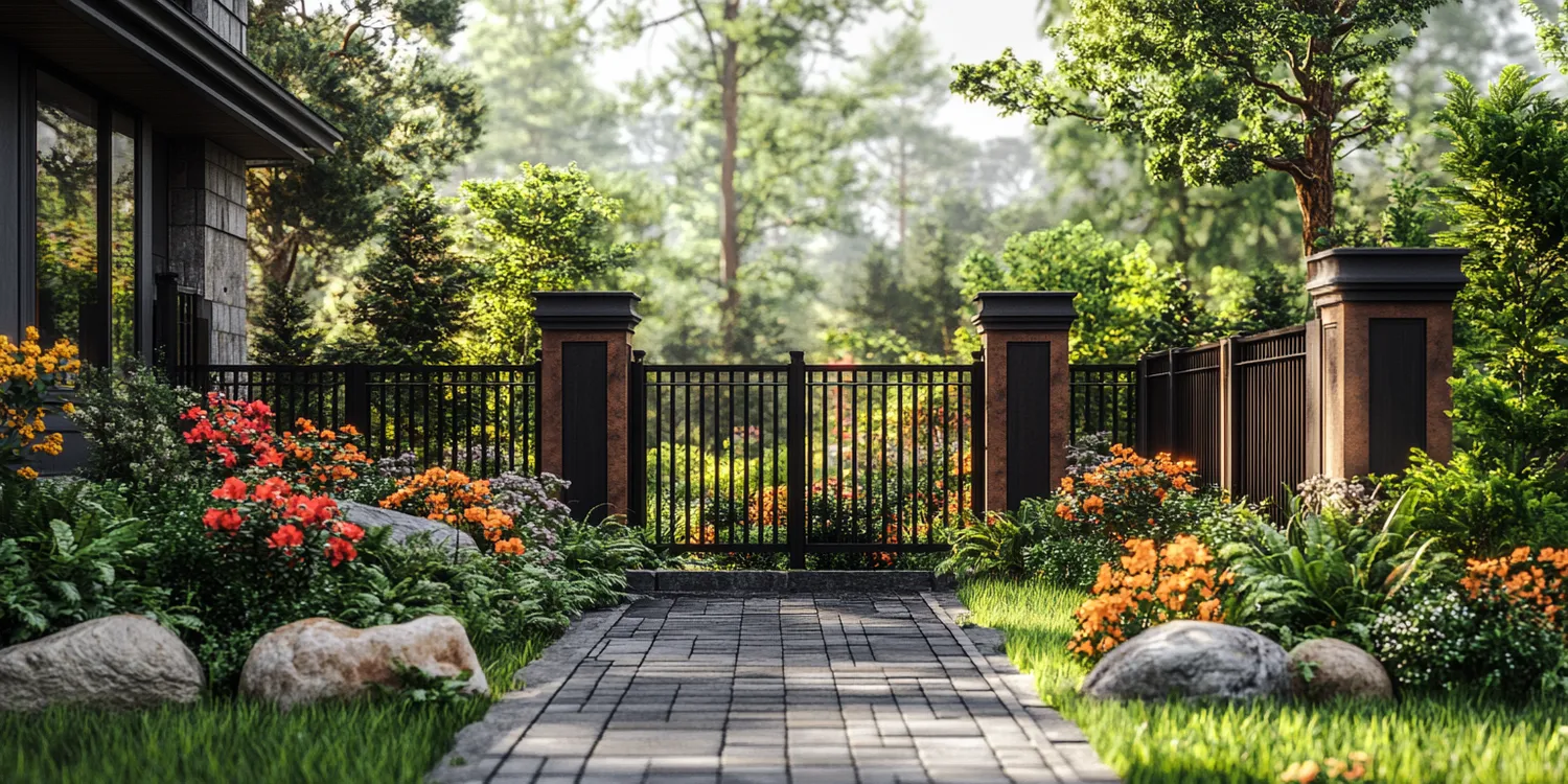 Polnische Metallzäune